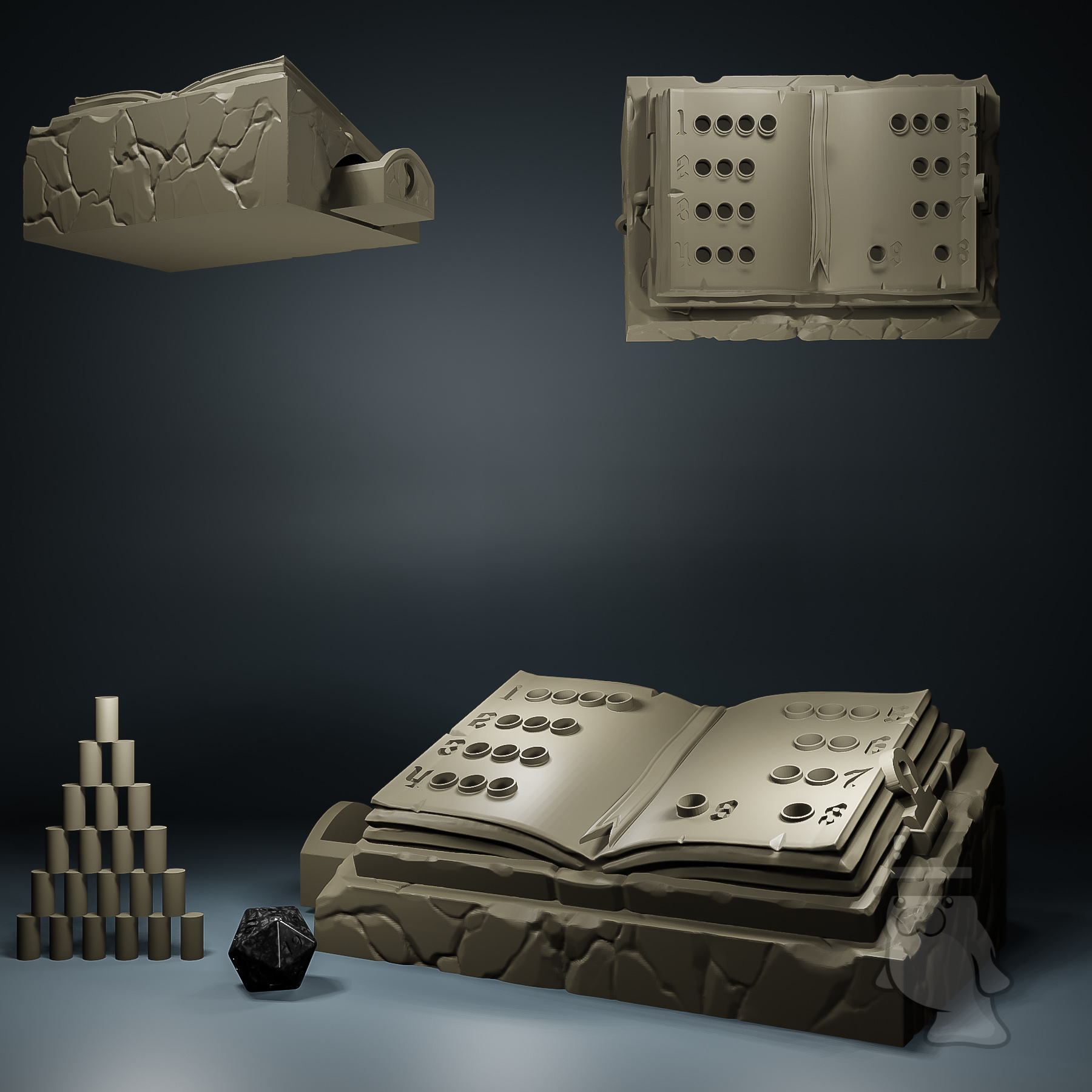 Mages Book Spell Tracker - Mythic Roll - Unchained Games :: Mini